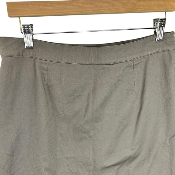 Boden Pencil Skirt Gray with Blue Velvet Floral Accents Size 8 Reg Fully Lined - Picture 7 of 10